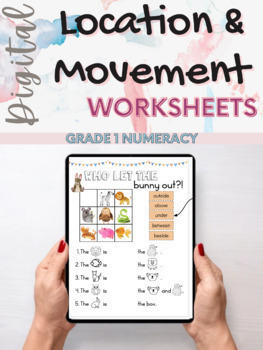 Preview of Location and Movement Numeracy Worksheets Digital and For Print: Ontario Math
