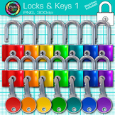 Lock & Key Clipart: Open Closed House Door Padlock Clip Ar