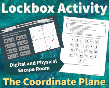 Preview of Lockbox Activity  |  The Coordinate Plane  |  Escape Room