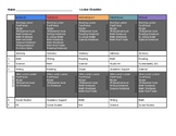 Locker Materials Checklist and Schedule
