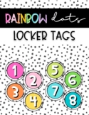 Locker Tags - Rainbow Dot Numbers
