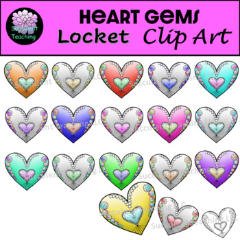 Heart Gems Clip Art {made by Succulent Teaching LLC} by Succulent Teaching  LLC