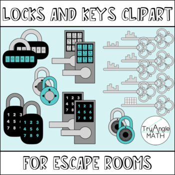 Preview of Locks and Keys Clipart for Escape Rooms