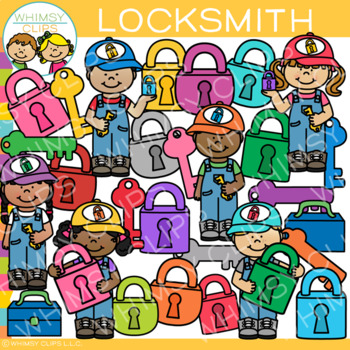 Preview of Locks and Locksmith Kids Clip Art