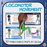Locomotor Movement- Printable Display Signs