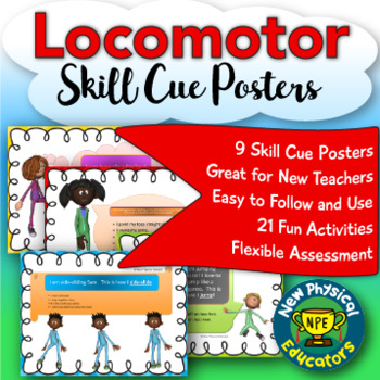 Preview of Locomotor Skill Cue Posters and Activities for Physical Education Elementary