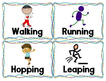Preview of Locomotor and Nonlocomotor Movement Cards