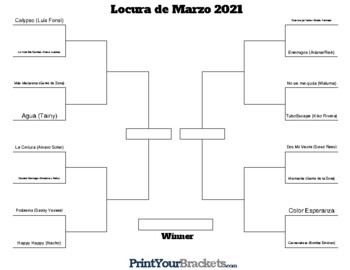 Locura de Marzo 2021 Bracket by Sra Wade