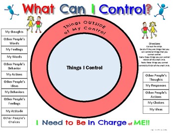 Preview of Locus of Self Control WORKSHEET *NOT A LESSON!  PBIS SEL Character Ed