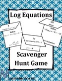 Log Equations Scavenger Hunt Game