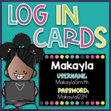 Log In Cards- EDITABLE!