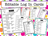 Log In Cards EDITABLE & MULTIPLE LOG INS