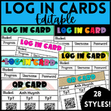 Log In Cards - QR Cards - Editable