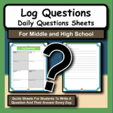 Log Question: Daily Questions or Bell Ringer Worksheet Template