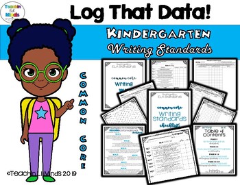 Preview of Log Your Data! Writing Standards Checklist (kindergarten)