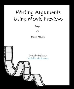 Preview of Argumentative Writing Using Logan and Power Rangers Movie Previews