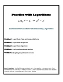 Logarithm Practice Worksheets