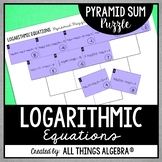 Logarithmic Equations | Pyramid Sum Puzzle