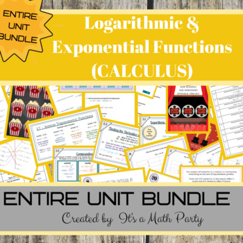 Preview of Logarithmic & Exponential Functions (CALCULUS) - ENTIRE UNIT BUNDLE!