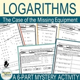 Logarithmic Expressions and Equations 6-Part Mystery Puzzl