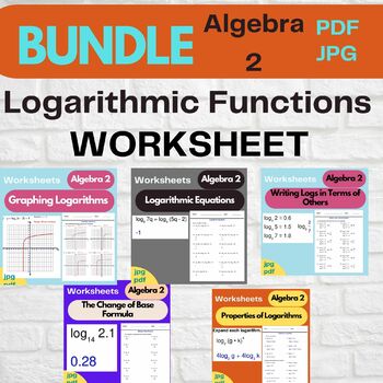 Preview of Logarithmic Functions Worksheets - BUNDLE