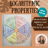 Logarithmic Properties Notes (Wheel Foldable) INB