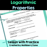 Logarithmic Properties and Change of Base Formula Lesson &