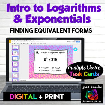 Preview of Rewriting Logarithmic and Exponential Expressions  Digital and Print