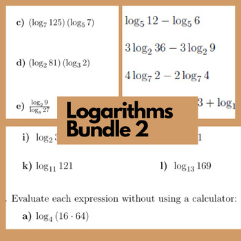 Preview of Logarithms Bundle 2