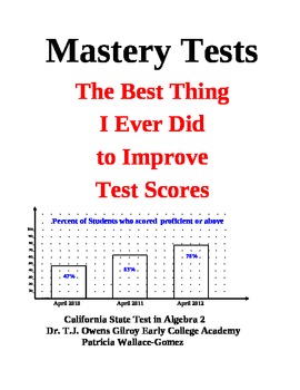 Preview of Logarithms, Conics, Graphing and more-- Mastery Tests -- Set 2