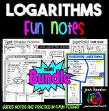 Logarithms Fun Notes Doodle Pages Mini Bundle