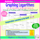 Graphing Logarithms - 4Corners/Roundtable Activity - 3 Tie