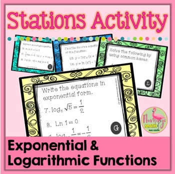 Preview of Logarithms Stations Activity