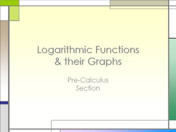 Preview of Logarithms & Their Graphs