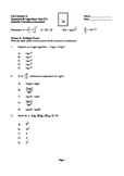 Pre-Calculus 12:Logarithms & Exponential Functions Test (V