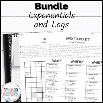 Preview of Logarithms and Exponentials Activity Bundle