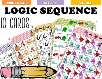 Preview of Logic Critical Thinking Puzzles - Find the Sequence