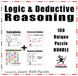 Logic & Deductive Reasoning Puzzle BUNDLE - 100 Unique Pri