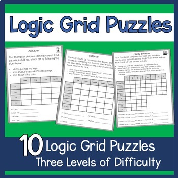 logic puzzles by erin s classroom creations teachers pay teachers