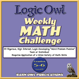 Logic Owl Grades 5-6 Weekly Math Challenge (Level D)