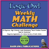 Logic Owl Grades 6-8 Weekly Math Challenge (Level E)