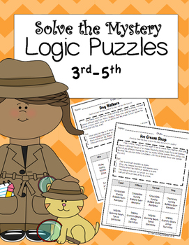 Preview of Logic Problems for Elementary Students {Math Bundle for Third-Fifth Grade}