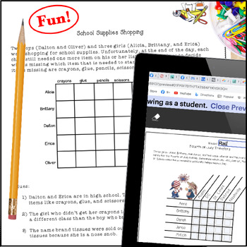 logic puzzles for second grade by catch my products tpt