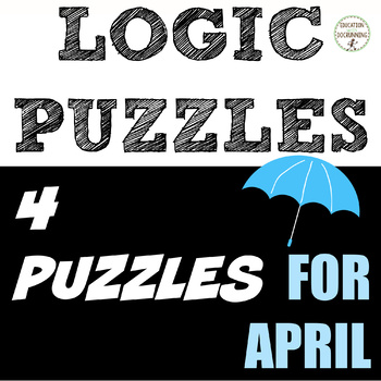 Preview of Logic Puzzle Activity April themed Logic Puzzles