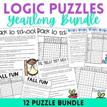 Logic Puzzle Collection By Lindsay Perro Teachers Pay Teachers