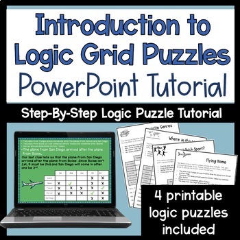 Preview of Logic Puzzle PowerPoint Tutorial and Practice Logic Puzzles