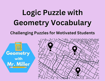 Preview of Logic Puzzle with Geometry Vocabulary [HSG.CO.A.1]