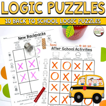 Preview of Logic Puzzles 1st and 2nd Grade Brain Teasers Back to School