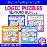Logic Puzzles - Brain Teaser Puzzles with Grids | Seasons Bundle