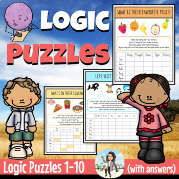 Preview of Logic Puzzles Brain Teasers & Math Challenges 1 to 10